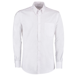 Kustom Kit K182 Slim Fit Stretch Long Sleeve Oxford Shirt